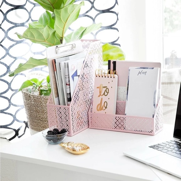 Pink Desk Organizer Set - Picture 3 of 6